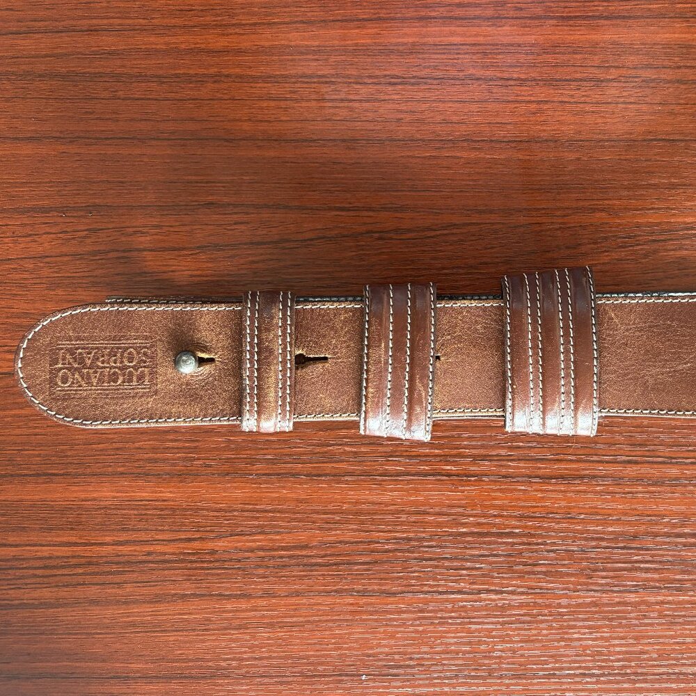 Luciano Soprani Brown Leather Belt